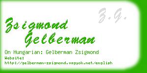 zsigmond gelberman business card